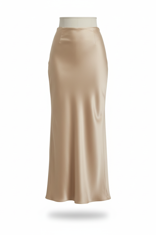 Jupe Satin Camel