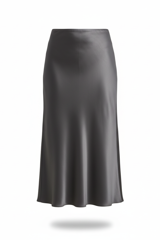 Jupe Satin Argenté