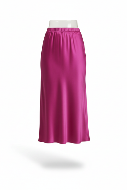 Jupe Satin Rose Fushia