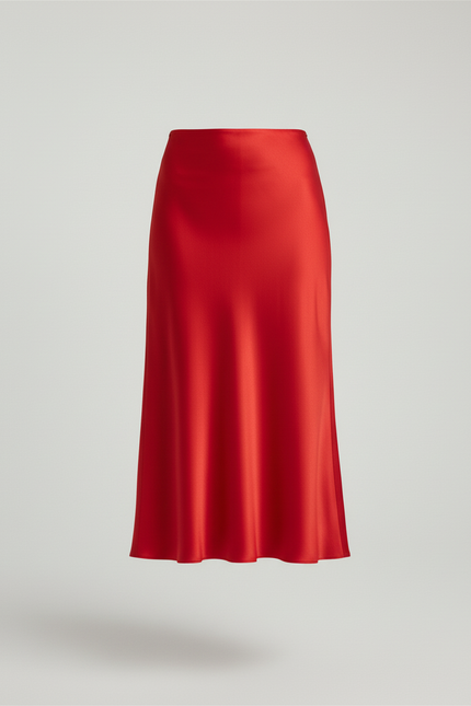 Jupe Satin Rouge Fete