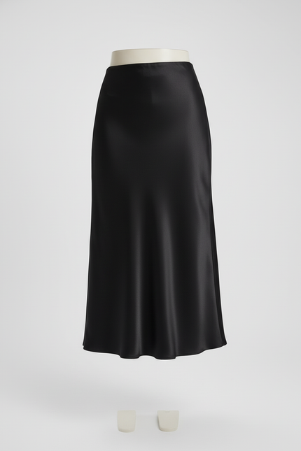 Jupe Satin Noir Couture