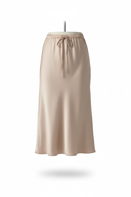 Jupe Satin Avec Noeud