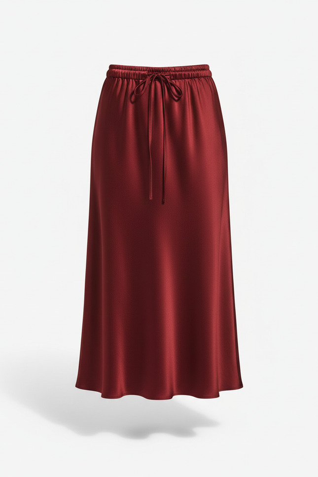 Jupe Noel Satin Rouge