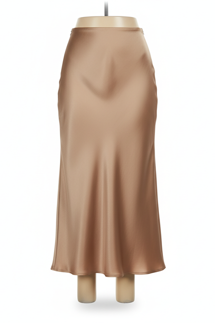 Jupe Satin Fluide Midi Élégante