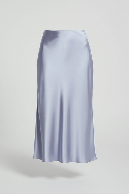 Jupe Satin Lavande Fluide Élégante