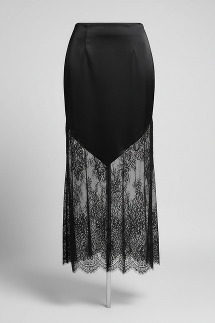 Jupe Satin Et Dentelle