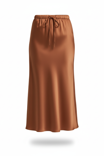 Jupe En Satin Orange