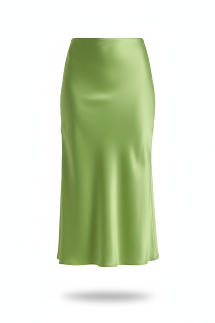 Jupe Longue Satin Doublure En Crêpe Et Tulle