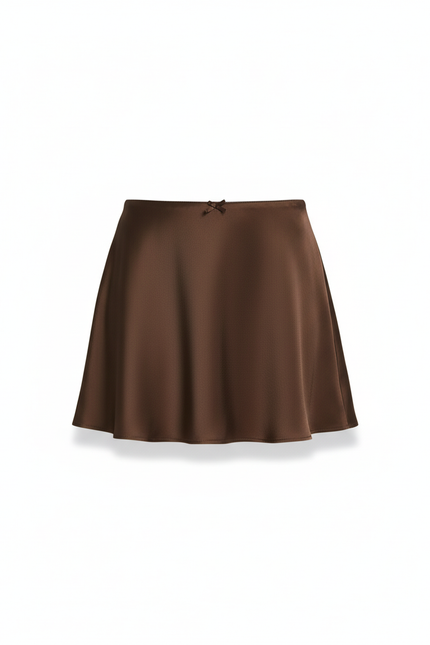 Jupe Patineuse Courte Satin