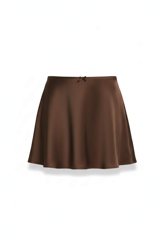 Jupe Patineuse Courte Satin