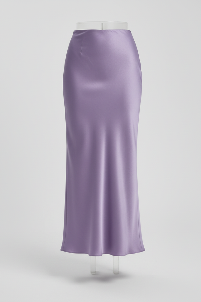 Jupe Lavande En Satin