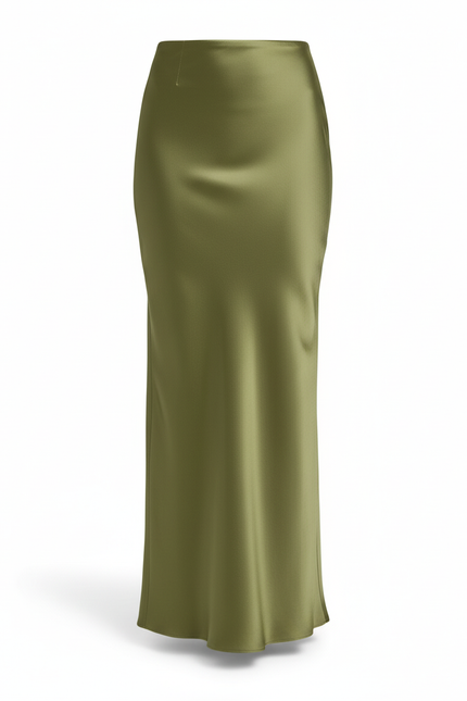 Jupe Satin Olive