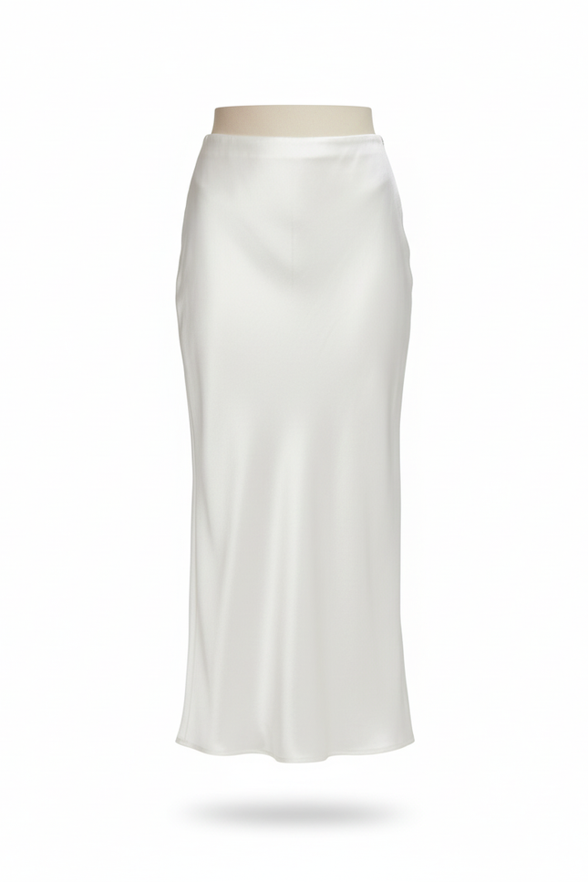 Jupe Longue Blanche Satin
