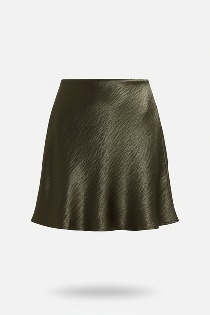 Jupes Satin Effet Froissé