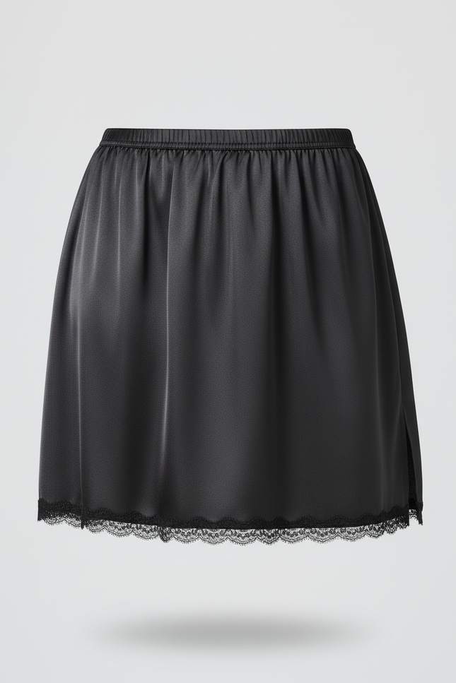 Jupe Satin Bas Dentelle