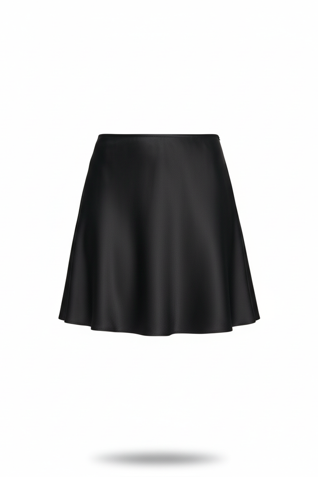 Jupe Satin Noire Mini Élégante