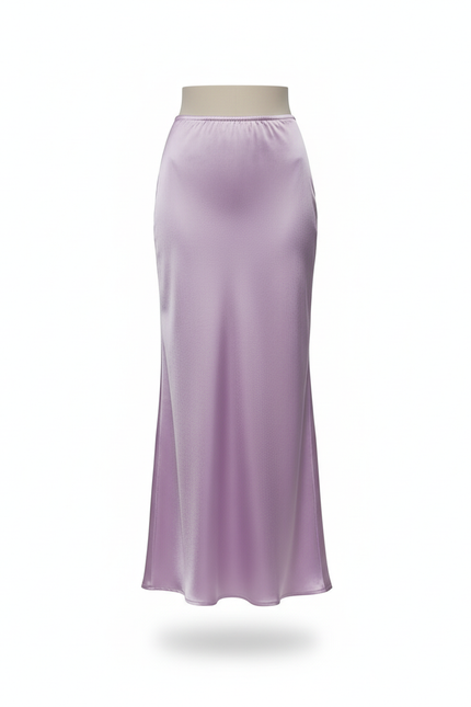 Jupe Satin Lavande Fluide