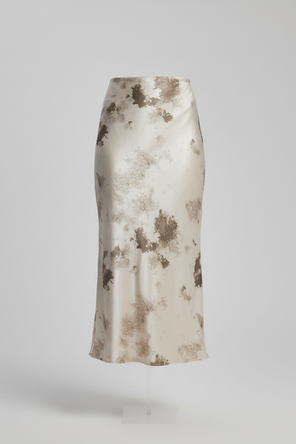 Jupe Longue Satin Imprimé Mariage