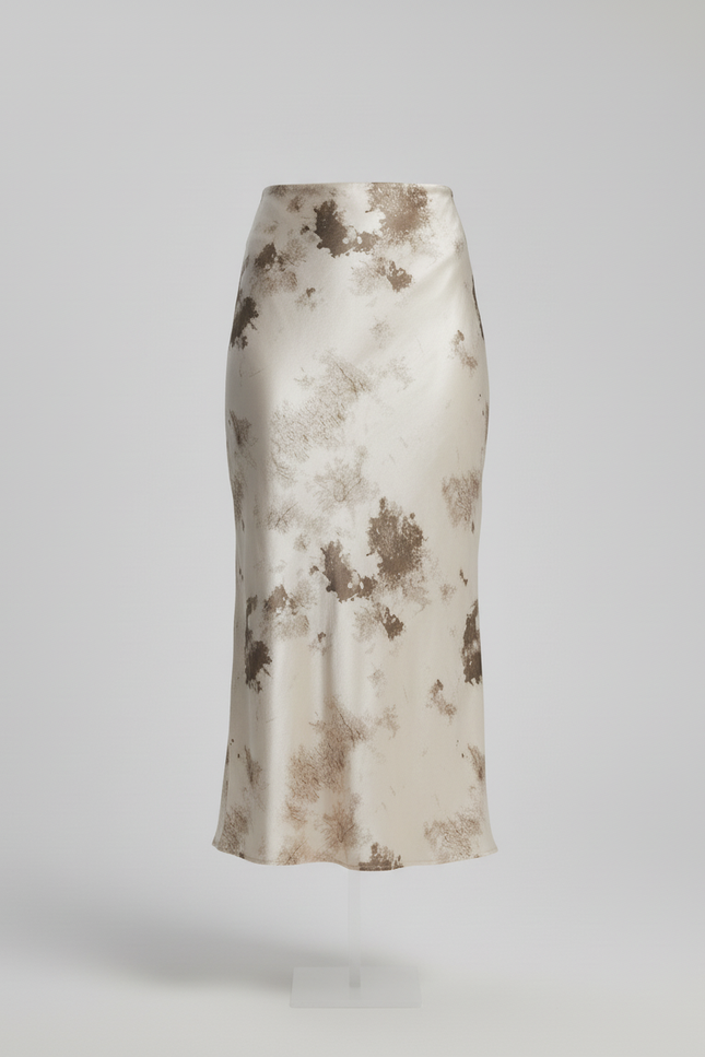 Jupe Longue Satin Imprimé Mariage