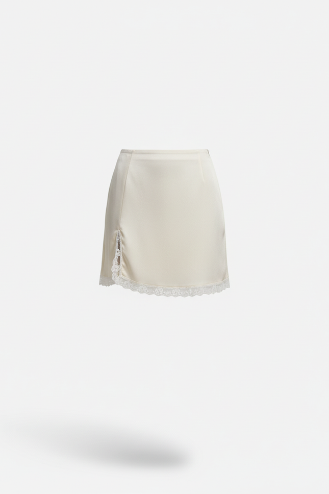 Jupe Satin Soie Moulante Mini