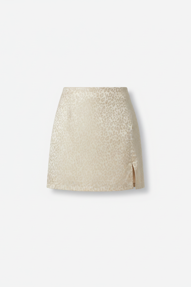 Jupe Satin Leopard Mini Chic
