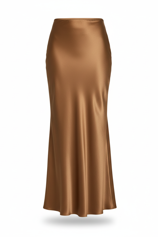Jupe Satin Longue Fluide Chic