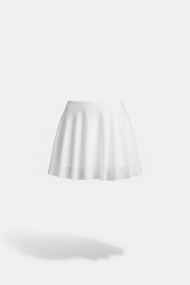 Jupe Satin Blanche Évasée Fluide Aérienne