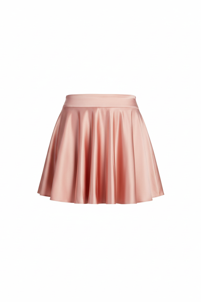 Jupe Patineuse Satin Rose
