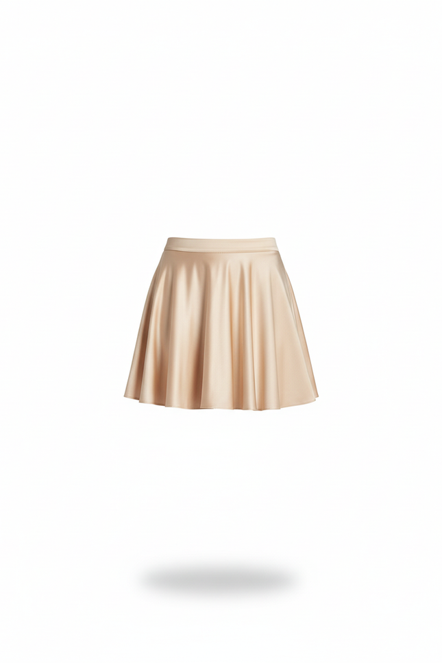 Jupe Plissée Beige Satinée