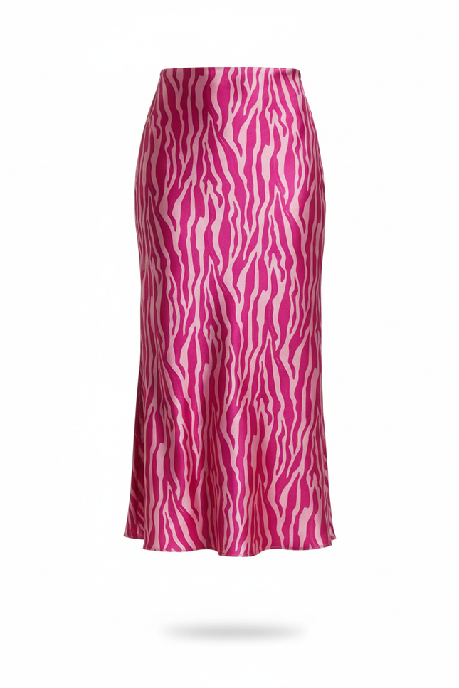 Jupe Satin Rayee Bicolore