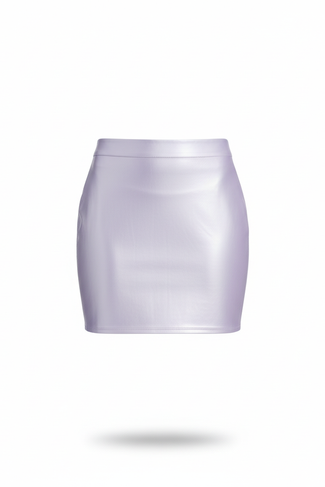 Jupe Satin Brillante Lilas Décontractée