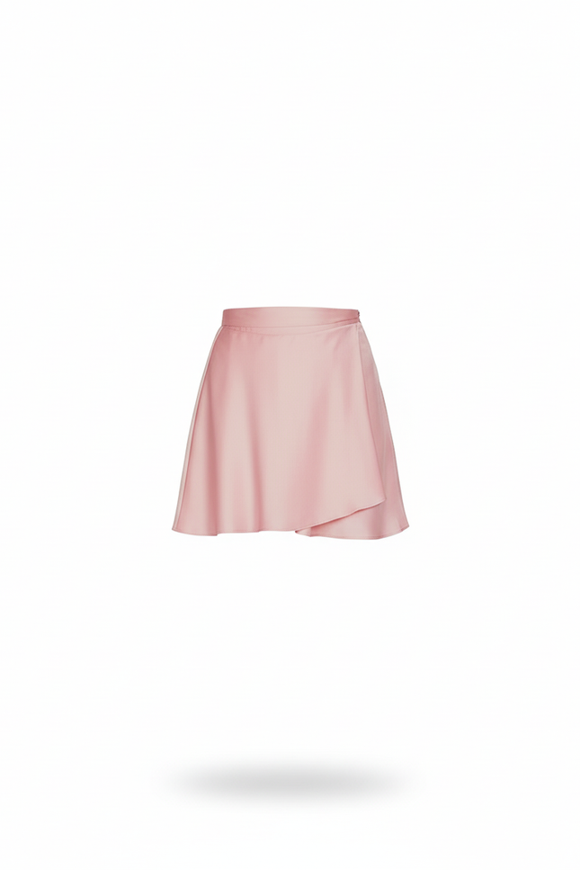 Jupe Courte Ciruclaire Satin Rose Fille
