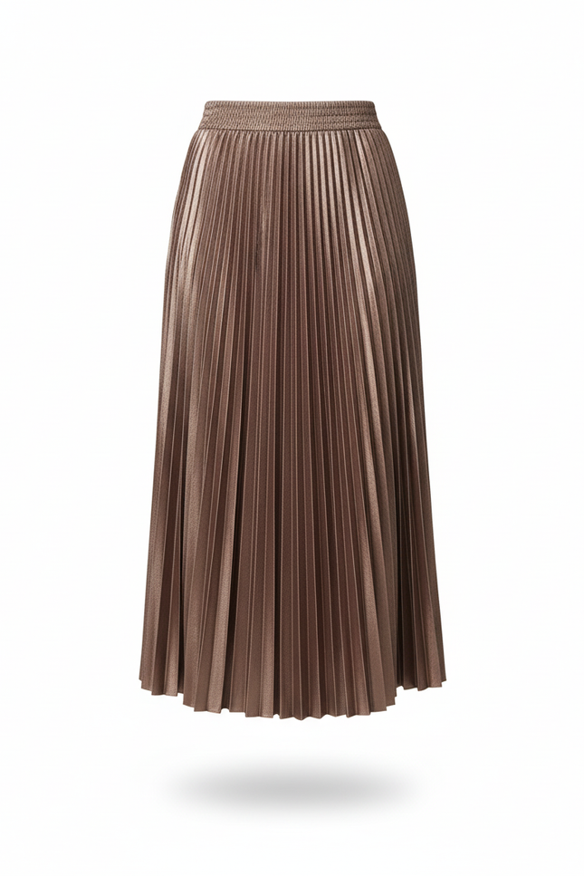 Jupe Plissée En Satin