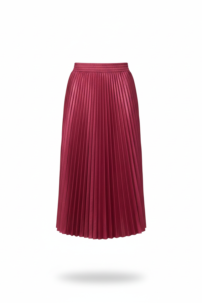 Jupe Plissée Rose Satin