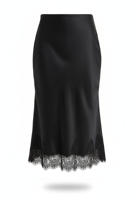 Jupe Midi Satin Style Nuisette