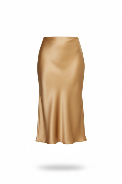 Jupe Satin Doré