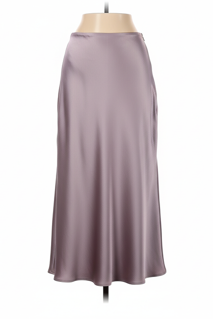 Jupe Satin Lilas Midi Élégante