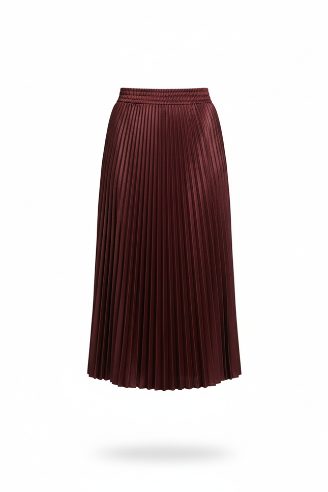 Jupe Longue Satin Burgundy