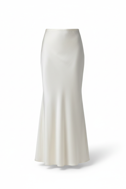 Jupe Satin Champagne Longue Fluide Fluide