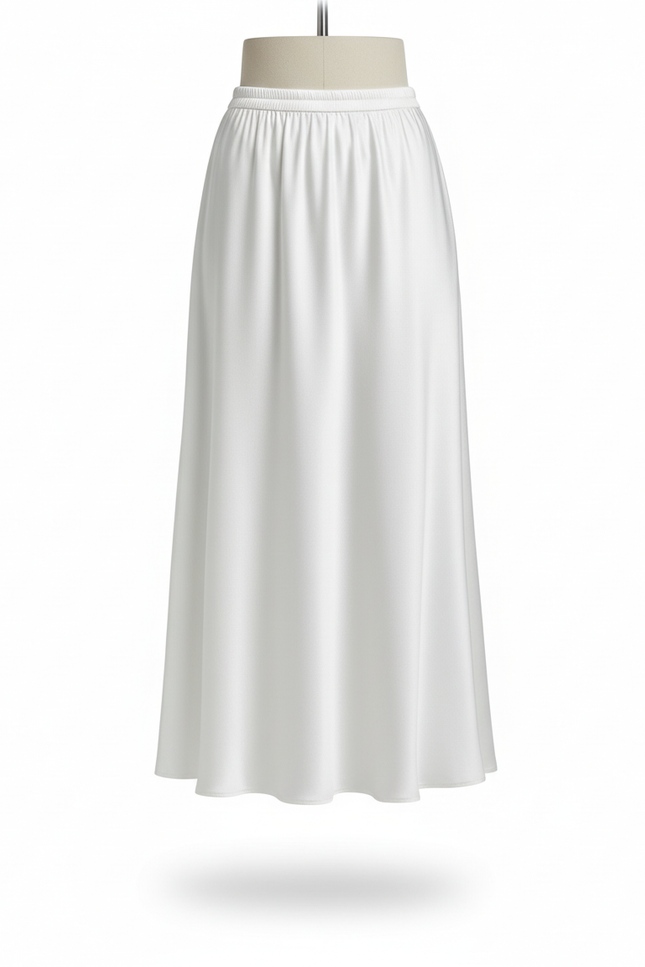 Jupe En Satin Blanc