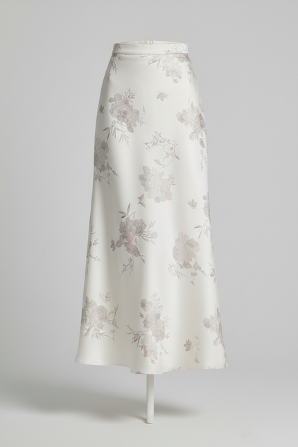 Jupe Fleuri En Satin