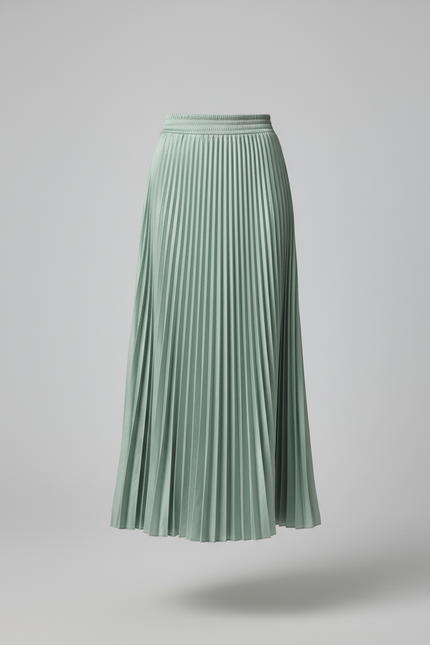Jupe Satin Vert D'Eau