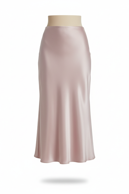 Jupe Satin Vieux Rose