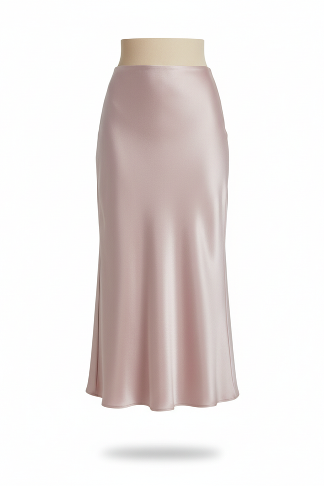 Jupe Satin Vieux Rose