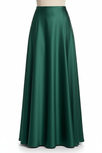Jupe Satin Vert Sapin