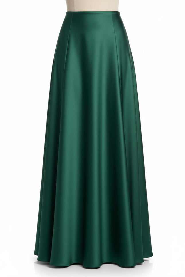 Jupe Satin Vert Sapin